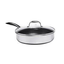 Frigideira Reta Em Aço Inox 28Cm 5,45L Com Tampa Hive Oxford Frigideira Reta Em Aço Inox 28Cm 5,45L Com Tampa Hive Oxford