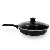 FRIGIDEIRA RETA Nº 20 ANTIADERENTE COM TAMPA DE VIDRO FRIGIDEIRA RETA Nº 20 ANTIADERENTE COM TAMPA DE VIDRO