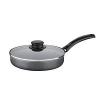 Frigideira Reta Tramontina Turim Em Alumínio Antiaderente Starflon Max Cinza Com Tamp Frigideira Reta Tramontina Turim Em Alumínio Antiaderente Starflon Max Cinza Com Tamp