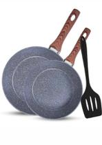 frigideira revestimento cerâmico Jogo 2 Frigideira com Espátula