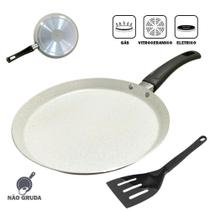 Frigideira Tapioqueira Crepeira Panqueca Tapioca Antiaderente 22cm Eko Bege Multiflon