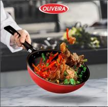 Frigideira tipo wok tamanho 28 cm red