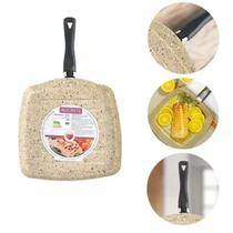 Frigideira Top Quality Grill 24cm Quadrada Bege Stone