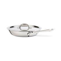 Frigideira totalmente revestida D3 de aço inoxidável de 3 camadas de 26 cm com tampa prateada Frigideira totalmente revestida D3 de aço inoxidável de 3 camadas de 26 cm com tampa prateada