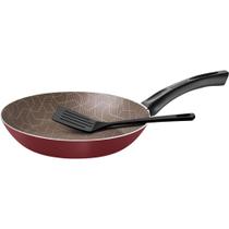 Frigideira Tramontina Antiaderente Paris C/ Espátula 30cm Vermelho