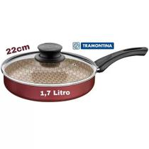 Frigideira Tramontina Com Tampa Vidro Antiaderente Turim Reta Starflon Max 22 cm 1,7 L