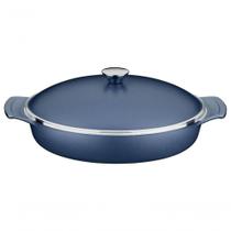 Frigideira Tramontina Lyon Em Alumínio Com Revestimento Starflon Azul Elementar 32cm Frigideira Tramontina Lyon Em Alumínio Com Revestimento Starflon Azul Elementar 32cm