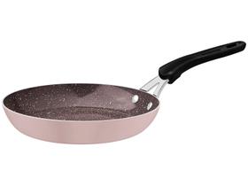 Frigideira Tramontina Tunis Interno Cerâmico Anti. e Externo Siliconado Rosa Trufado 24cm 1,6L