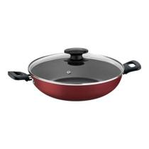 Frigideira Wok 28cm Loreto Vermelho com Tampa Tramontina