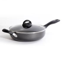 Frigideira Wok 3,5l com Tampa Premium Oster Clairborne Cinza/Preto