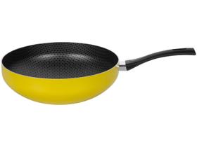 Frigideira Wok Antiaderente Multiflon de Alumínio Color Amarelo 28cm