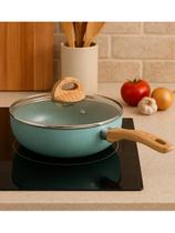 Frigideira Wok Com Tampa Indução Brinox Botanika 3,4 Litros Frigideira Wok Com Tampa Indução Brinox Botanika 3,4 Litros