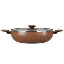 Frigideira Wok com Tampa Primea Ø28cm Cappuccino - Brinox Frigideira Wok com Tampa Primea Ø28cm Cappuccino - Brinox