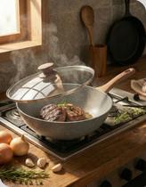 Frigideira Wok Cook 28cm Indução Cerâmica Grafito Mimo Style Frigideira Wok Cook 28cm Indução Cerâmica Grafito Mimo Style