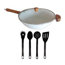 Frigideira Wok Funda Antiaderente Marmorizado Talher 02 28cm