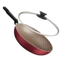 Frigideira Wok Funda Antiaderente Tramontina 24cm Com Tampa