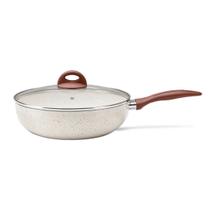 Frigideira Wok Indução Antiaderente 28cm 3,4L Brinox Cor Vanilla