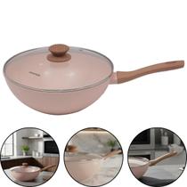 Frigideira Wok Indução Com Tampa Cerâmica Cook 28cm Quartzo Mimo Style Frigideira Wok Indução Com Tampa Cerâmica Cook 28cm Quartzo Mimo Style