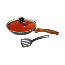 Frigideira Wok Nanocerâmica Antiaderente com Tampa 28cm 3,5L
