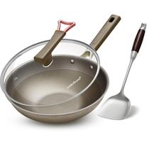 Frigideira Wok SUMEIGUAN 33 cm com Revestimento Antiadherente de Titânio e Tampa Frigideira Wok SUMEIGUAN 33 cm com Revestimento Antiadherente de Titânio e Tampa