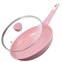 Frigideira Xuanying Antiaderente 28 cm com Tampa Rosa Frigideira Xuanying Antiaderente 28 cm com Tampa Rosa