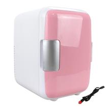 Frigobar 12v portatil mini geladeira aquecedora e refrigeradoa 4l rosa trivolt carro e casa - PRANK