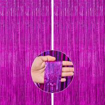 Fringe Curtain PartyWoo Hot Pink Foil 2 peças 200x100cm