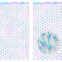 Fringe Party Backdrop GREATRIL Iridescent Butterfly, 2 pacotes Fringe Party Backdrop GREATRIL Iridescent Butterfly, 2 pacotes