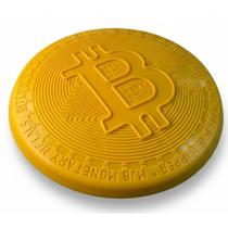Frisbee Bitcoin Amarelo Ouro Stark Pet Cachorro