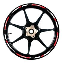 Friso Adesivo Refletivo Roda De Moto Xj6 Vermelho Resitank FR64