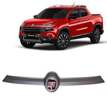 Friso Capo Grade Superior Fiat Toro 2016 2017 2018 2019 2020 Cinza Original C/ Emblema