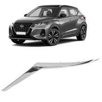 Friso Cromado Farol Esquerdo motorista Nissan Kicks 2021 a 2024 Friso Cromado Farol Esquerdo motorista Nissan Kicks 2021 a 2024