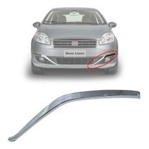 Friso Cromado Parachoque Dianteiro Esquerdo Motorista Linea 2015 em Diante - Original Fiat