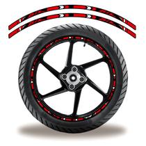 Friso De Roda Adesivo Refletivo Honda Biz Vermelho E Preto