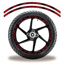 Friso De Roda Adesivo Refletivo Moto Honda Cb 500 Vermelho
