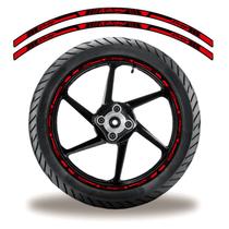 Friso De Roda Adesivo Refletivo Racing Vermelho E Preto Friso De Roda Adesivo Refletivo Racing Vermelho E Preto