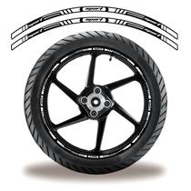 Friso De Roda Adesivo Refletivo Sport Preto E Branco Friso De Roda Adesivo Refletivo Sport Preto E Branco
