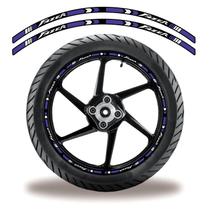 Friso De Roda Adesivo Refletivo Yamaha Fazer Branco E Azul