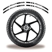 Friso De Roda Adesivo Refletivo Yamaha Fazer Preto E Branco