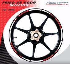 Friso De Roda Refletivo Honda Vermelho/preto Resitank