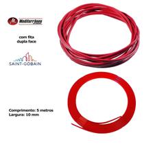 Friso Decorativo Flexivel p/ grade Vermelho 10mm 5 Metros