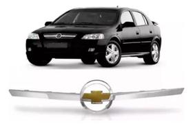 Friso Grade Radiador Astra 2003 04 2005 A 2012 Com Emblema - Cromado + Emblema - Ambos os lados Friso Grade Radiador Astra 2003 04 2005 A 2012 Com Emblema - Cromado + Emblema - Ambos os lados