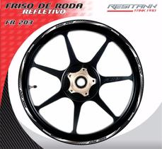 Friso Honda P/ Xre300 Branco/preto Refletivo Friso Honda P/ Xre300 Branco/preto Refletivo