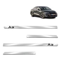 Friso Largo Lateral Cromado Audi A3 2000 a 2022