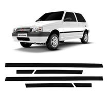 Friso Lateral Borrachão Preto Fiat Uno 2 Portas 2005 / 2012