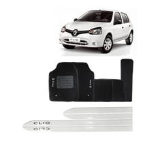 Friso Lateral Branco Clio 4 Portas + Tapete Bordado Friso Lateral Branco Clio 4 Portas + Tapete Bordado