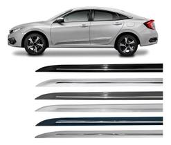 Friso Lateral Civic G10 2017 2018 2019 2020 Novo Modelo Branco Taffeta Sólido