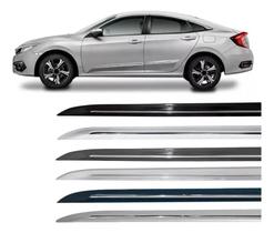 Friso Lateral Civic G10 2017 2018 2019 2020 Novo Modelo Prata Platinum Metálico