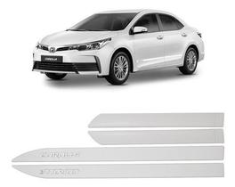 Friso Lateral Corolla 2015 2021 Branco Perola Grafia Cromada