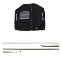 Friso lateral cromado universal 2p - nk0881 + tapete bordado saveiro g3 g4 c.simples Friso lateral cromado universal 2p - nk0881 + tapete bordado saveiro g3 g4 c.simples
